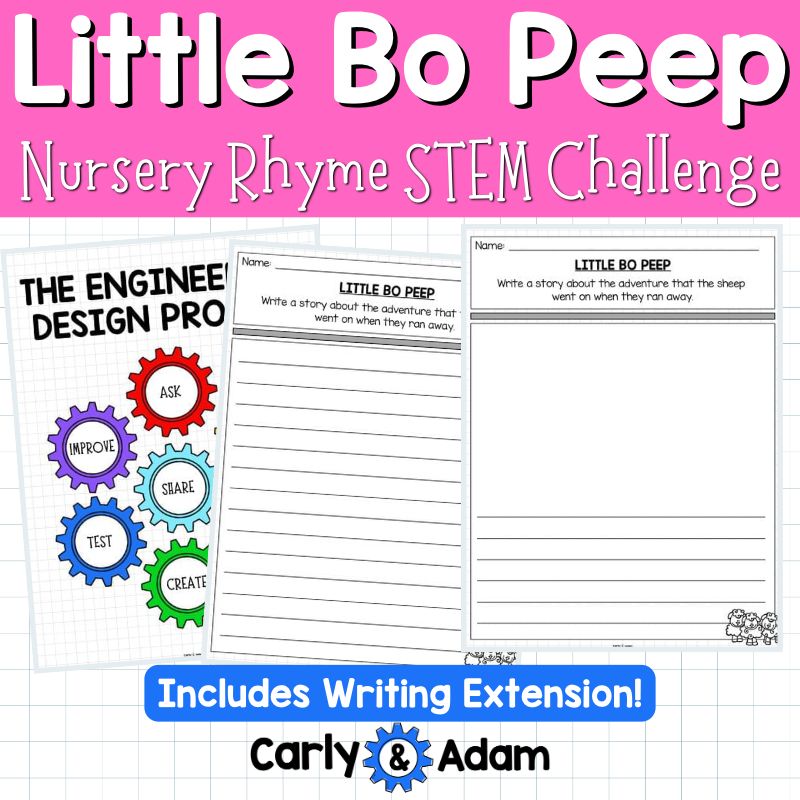 Little Bo Peep Nursery Rhyme STEM Activity - Build a Fence for Sheep — preview 12