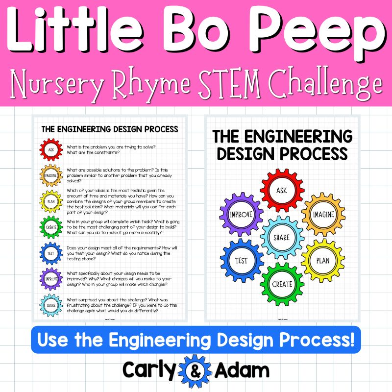 Little Bo Peep Nursery Rhyme STEM Activity - Build a Fence for Sheep — preview 13