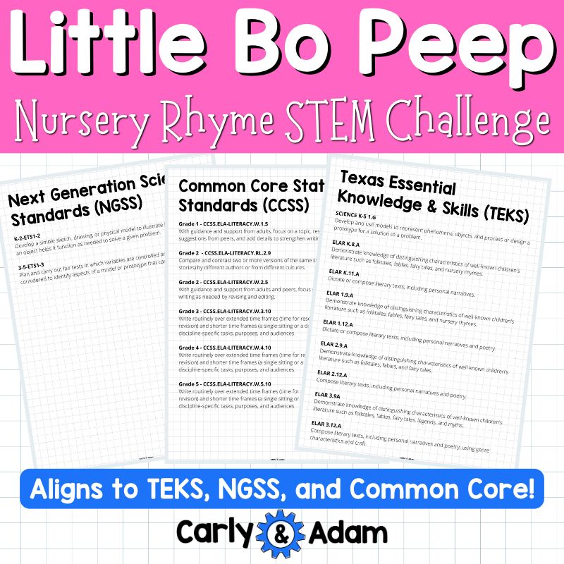 Little Bo Peep Nursery Rhyme STEM Activity - Build a Fence for Sheep — preview 14