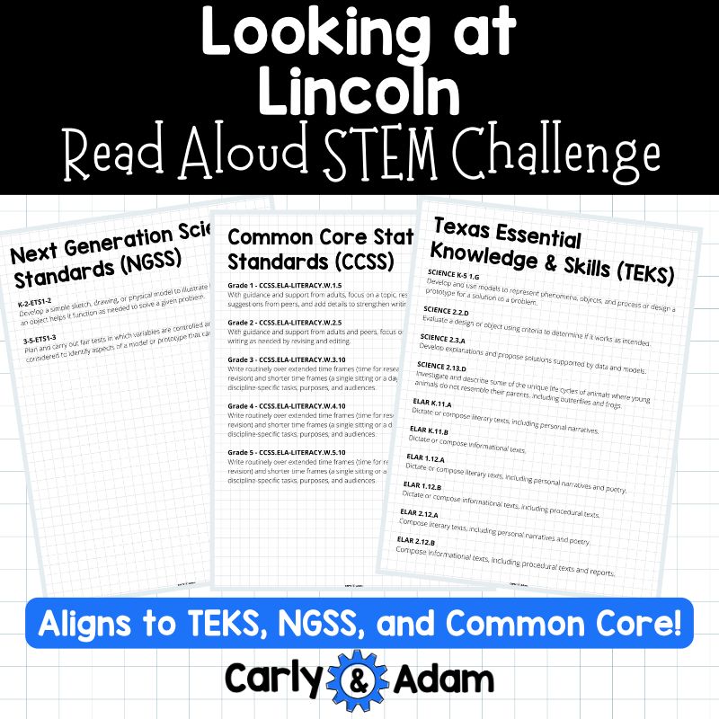 Looking at Abraham Lincoln Read Aloud STEM Challenge Presidents Day — preview 5