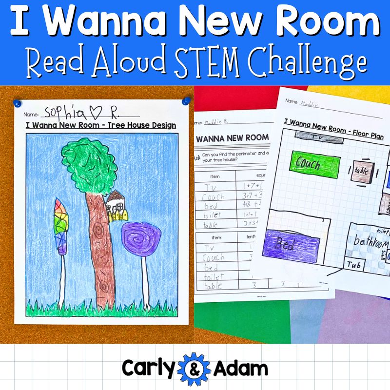 I Wanna New Room Read Aloud STEM Challenge - Area and Perimeter — preview 1