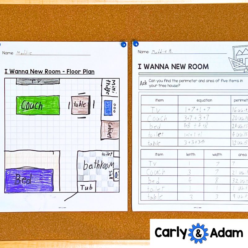 I Wanna New Room Read Aloud STEM Challenge - Area and Perimeter — preview 3