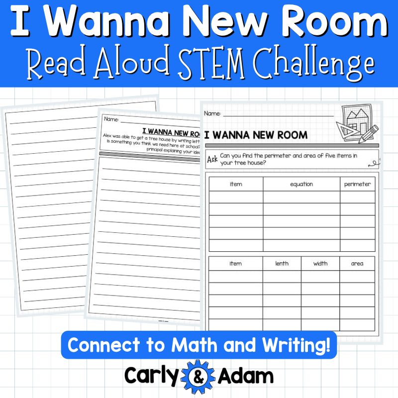 I Wanna New Room Read Aloud STEM Challenge - Area and Perimeter — preview 10