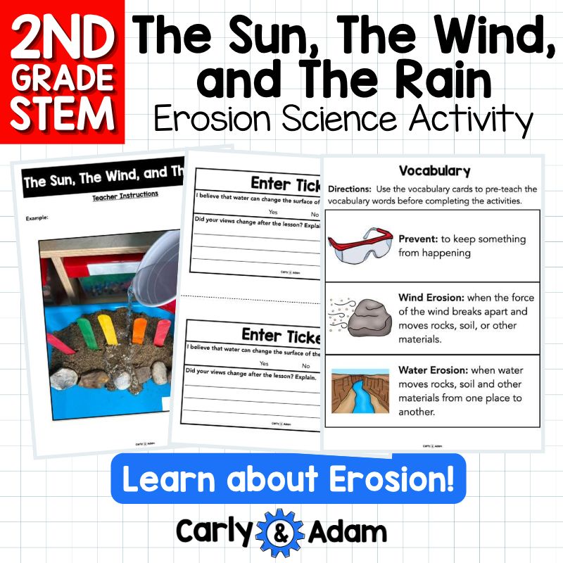 Weathering and Erosion 2nd Grade Science Lesson The Sun, The Wind, and The Rain — preview 8