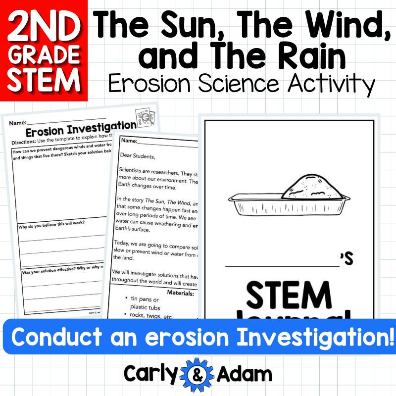 Weathering and Erosion 2nd Grade Science Lesson The Sun, The Wind, and The Rain — preview 9