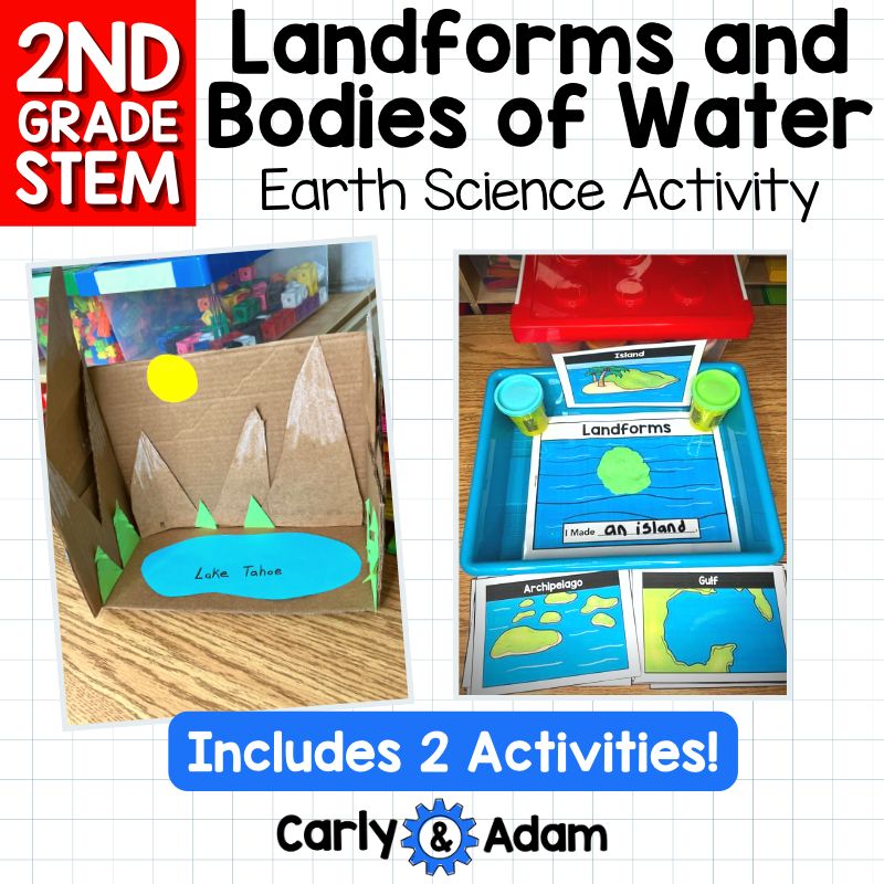 2nd Grade Landforms, Waterways, and Bodies of Water STEM Activities — preview 6