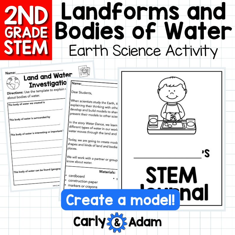 2nd Grade Landforms, Waterways, and Bodies of Water STEM Activities — preview 8