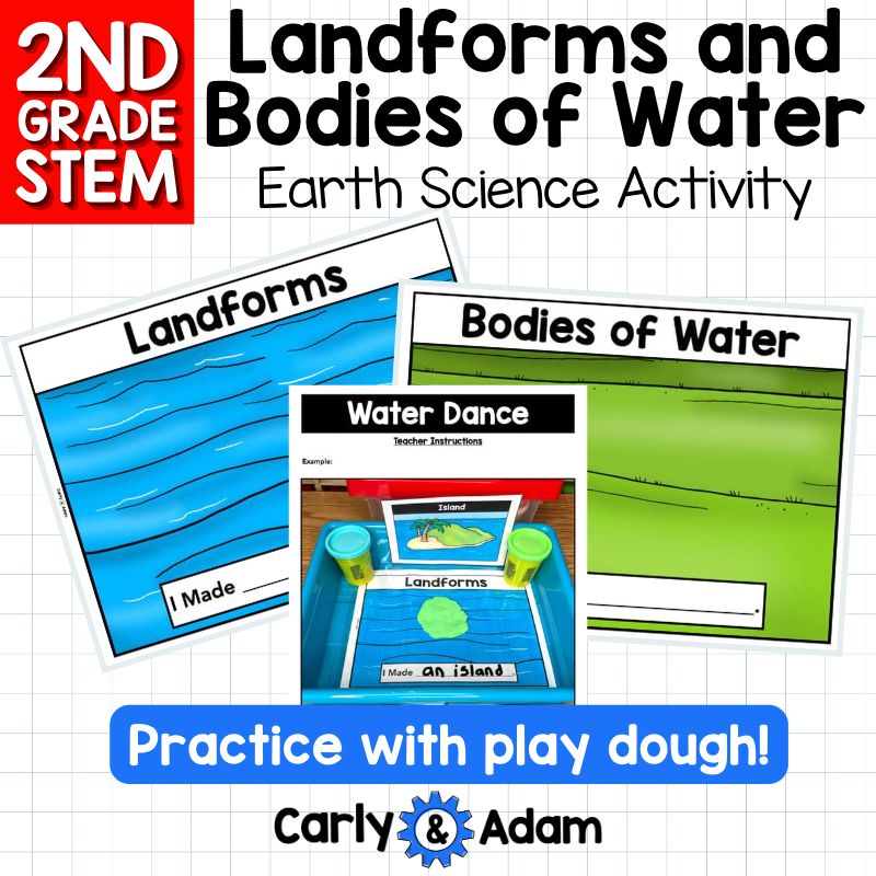 2nd Grade Landforms, Waterways, and Bodies of Water STEM Activities — preview 9