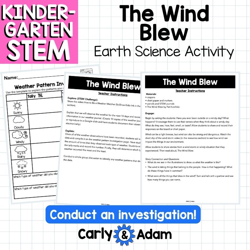 Kindergarten Science Lesson Weather Pattern STEM Activity — preview 9