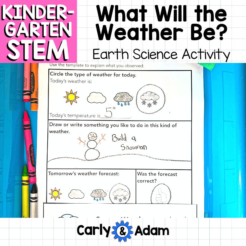 Kindergarten Science Lesson Weather Forecasting STEM Activity — preview 1