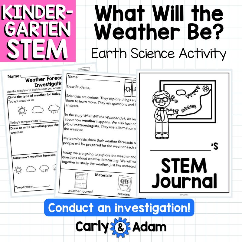 Kindergarten Science Lesson Weather Forecasting STEM Activity — preview 4