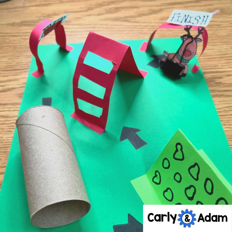 Reindeer Obstacle Course Christmas STEM Activity — preview 3