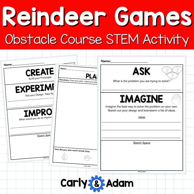 Reindeer Obstacle Course Christmas STEM Activity — preview 4