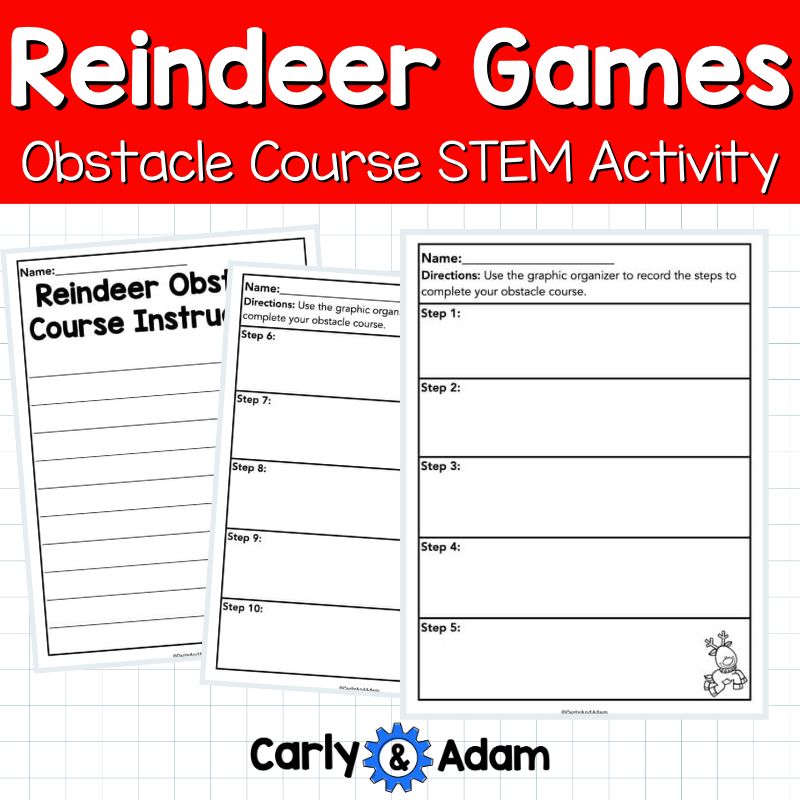 Reindeer Obstacle Course Christmas STEM Activity — preview 5