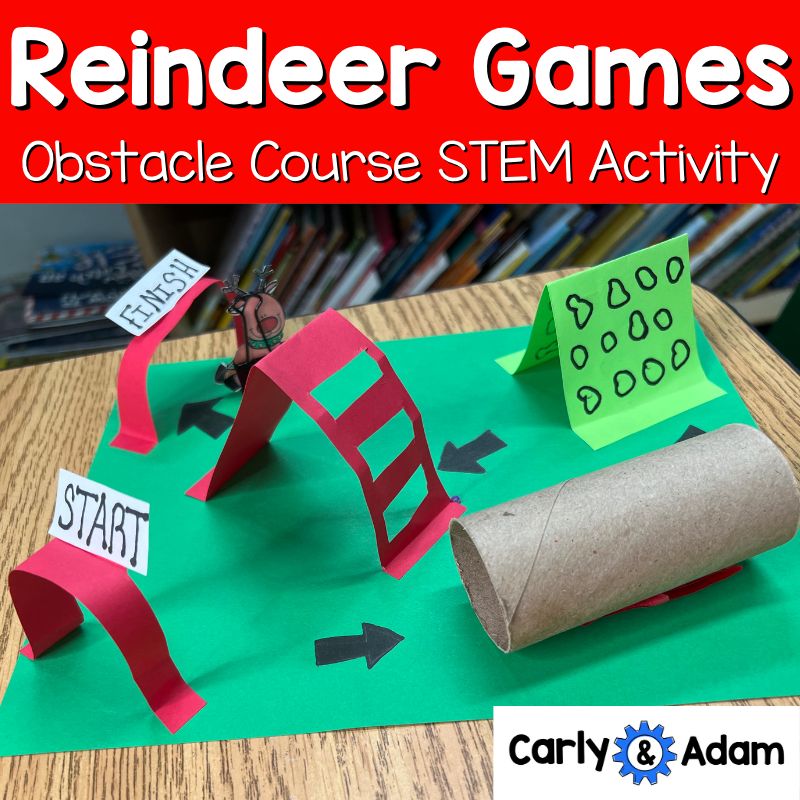 Reindeer Obstacle Course Christmas STEM Activity — preview 1