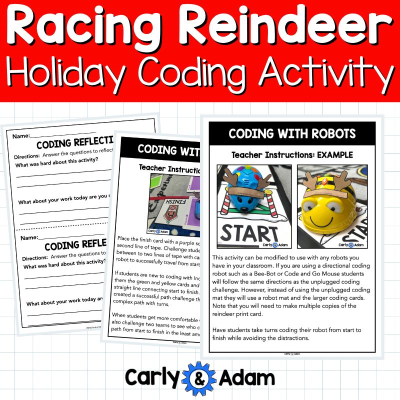 Racing Reindeer Coding Activity for NO PREP Christmas and Winter Holidays — preview 8