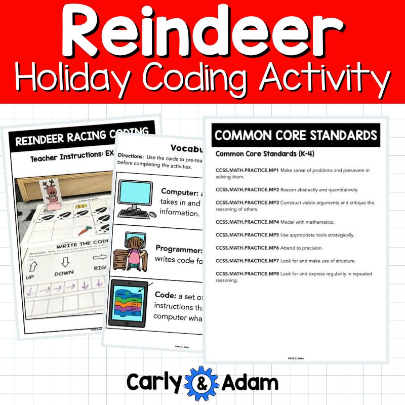 Racing Reindeer Coding Activity for NO PREP Christmas and Winter Holidays — preview 17