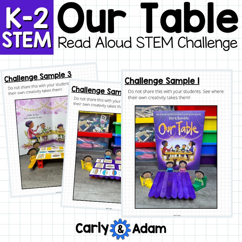Our Table by Peter Reynolds Read Aloud STEM Challenge — preview 4