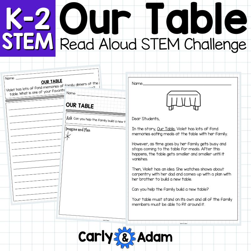Our Table by Peter Reynolds Read Aloud STEM Challenge — preview 6