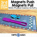 Magnets Push Magnets Pull 3rd Grade STEM Activity Magnetism NGSS Aligned — preview 1
