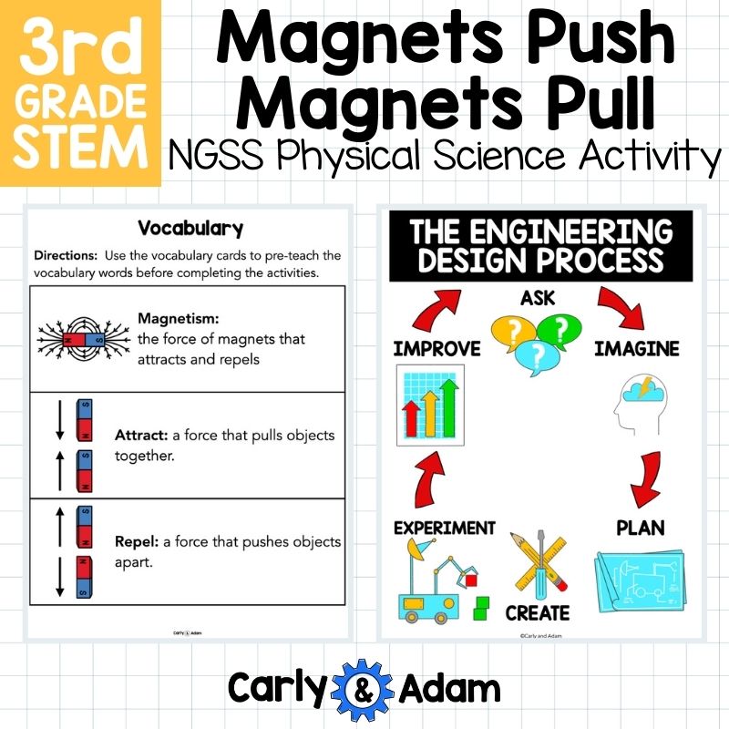 Magnets Push Magnets Pull 3rd Grade STEM Activity Magnetism NGSS Aligned — preview 5