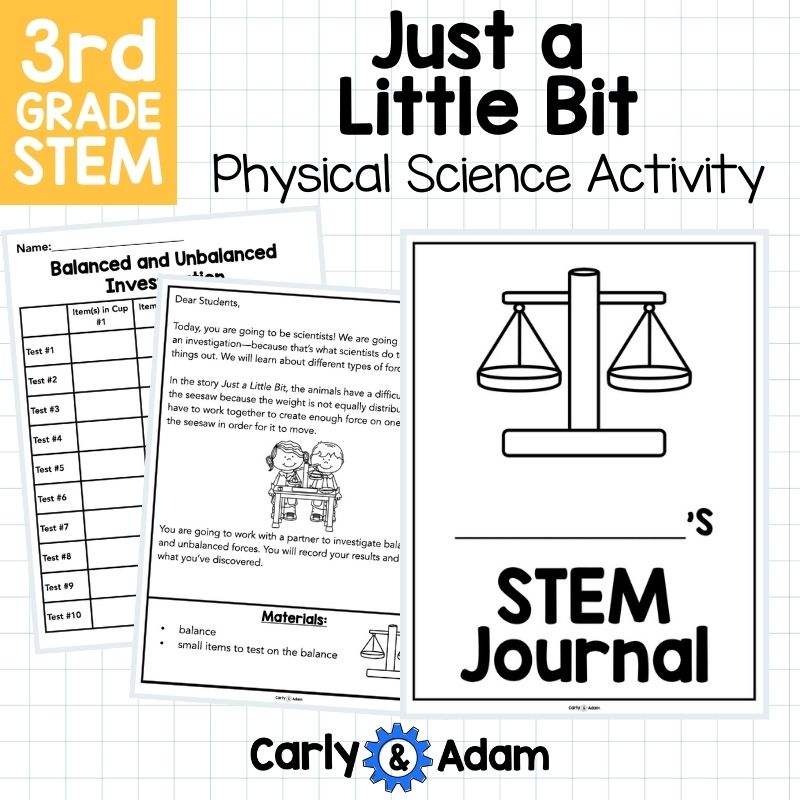 Just A Little Bit 3rd Grade STEM Activity Balanced and Unbalanced Forces — preview 6