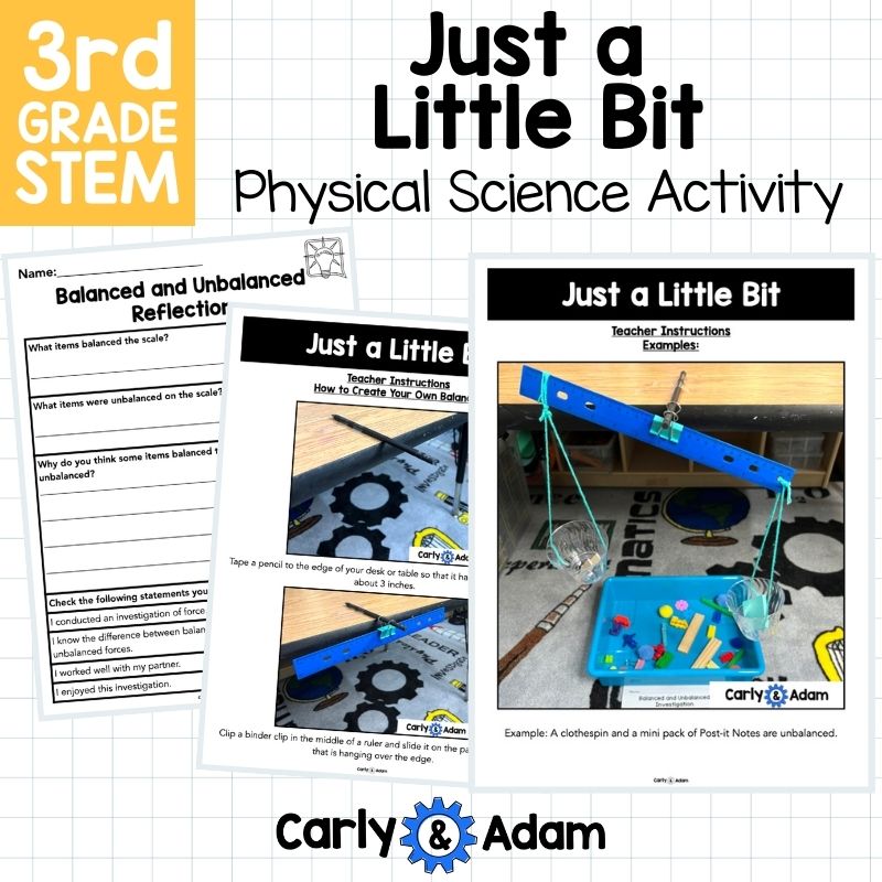 Just A Little Bit 3rd Grade STEM Activity Balanced and Unbalanced Forces — preview 7
