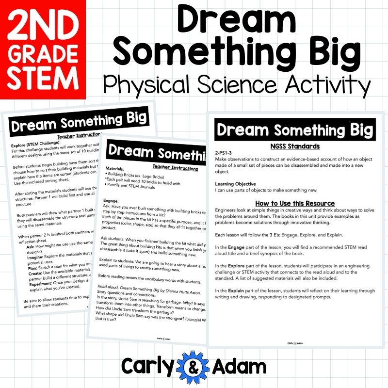 Dream Something Big  2nd Grade STEM Activity Disassemble and Reassemble Objects — preview 7