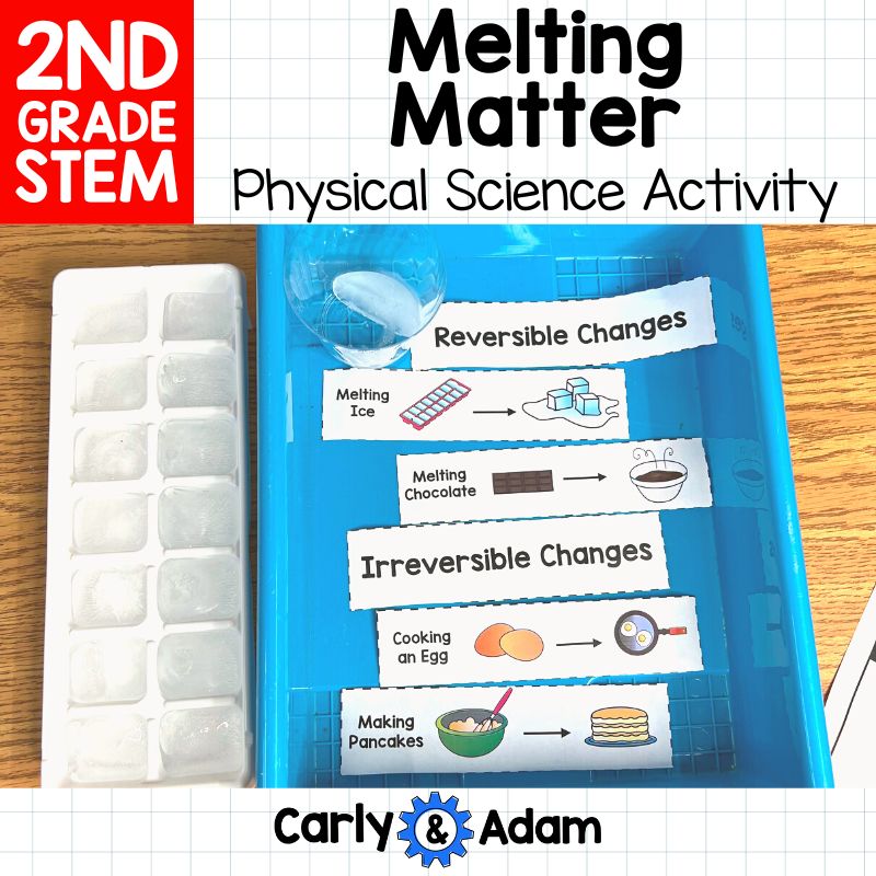 2nd Grade Science Activity Melting Matter Reversible and Irreversible Changes — preview 1
