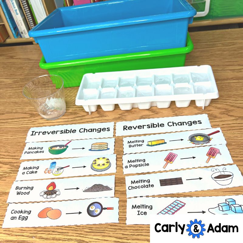 2nd Grade Science Activity Melting Matter Reversible and Irreversible Changes — preview 2