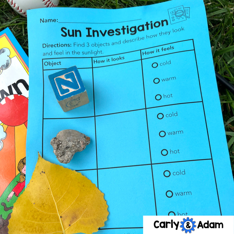 Kindergarten Science Lesson Sun Investigation STEM Activity — preview 2