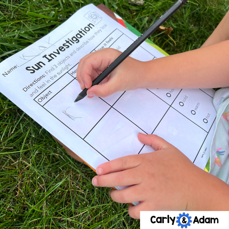 Kindergarten Science Lesson Sun Investigation STEM Activity — preview 3