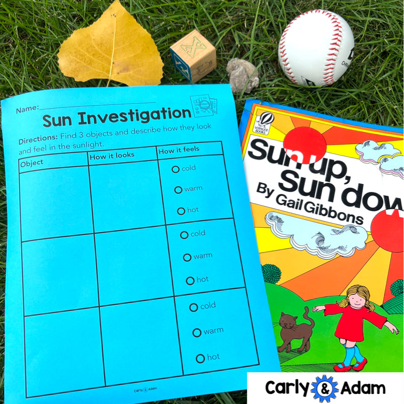 Kindergarten Science Lesson Sun Investigation STEM Activity — preview 5