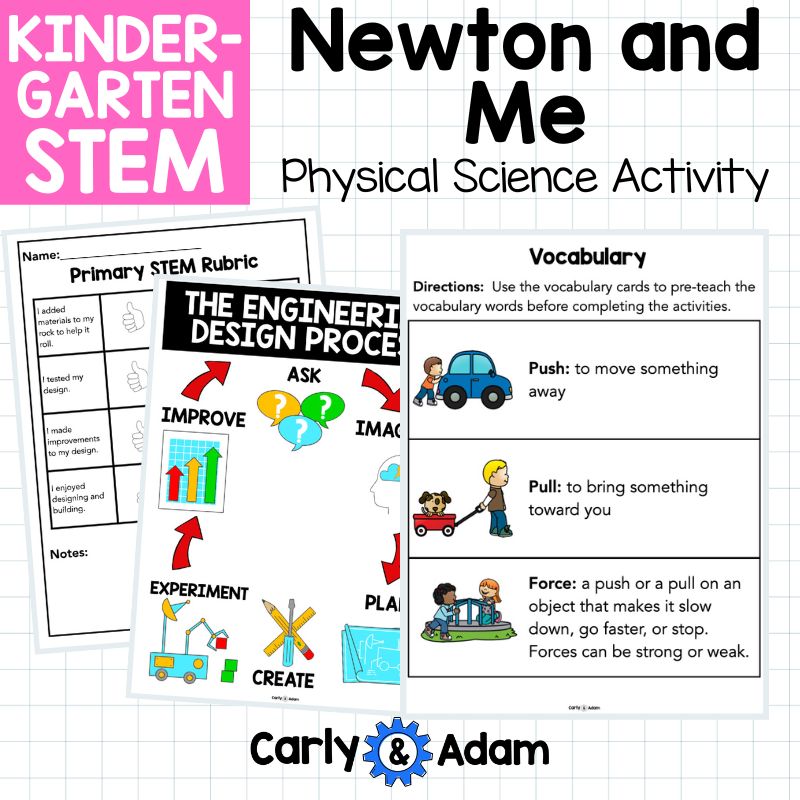 Kindergarten Science Lesson Force and Motion Push Pull STEM Activity — preview 12