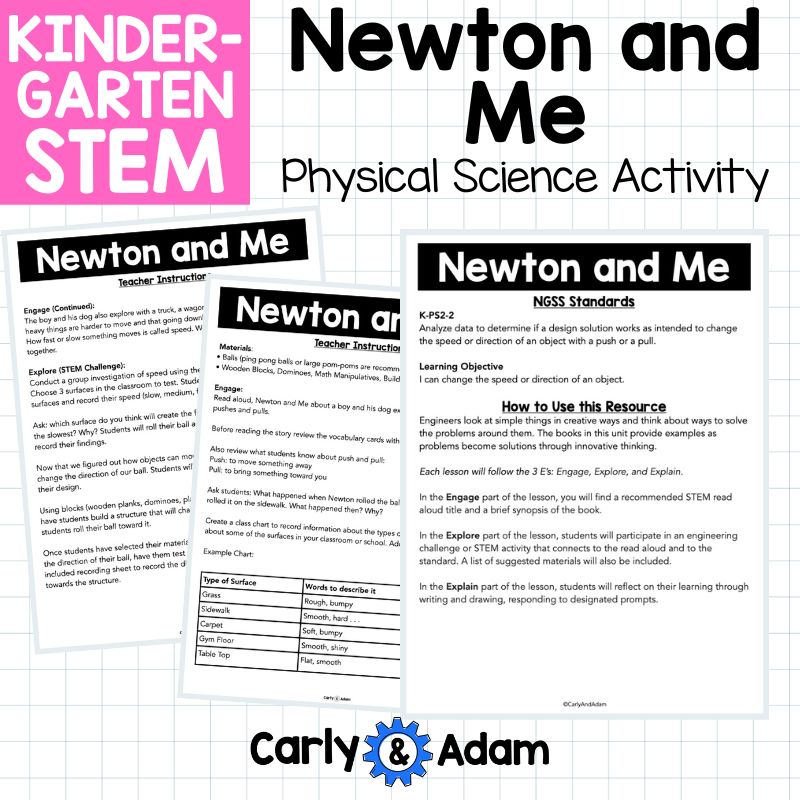 Kindergarten Science Lesson Force and Motion Push Pull STEM Activity — preview 13