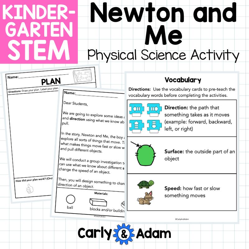 Kindergarten Science Lesson Force and Motion Push Pull STEM Activity — preview 15