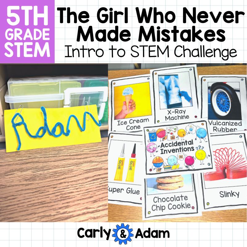 Intro to 5th Grade STEM Challenges The Girl Who Never Made Mistakes Activity — preview 1