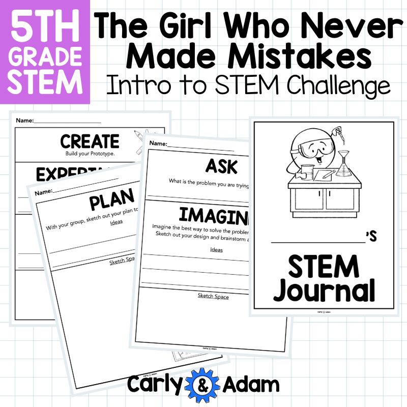 Intro to 5th Grade STEM Challenges The Girl Who Never Made Mistakes Activity — preview 14