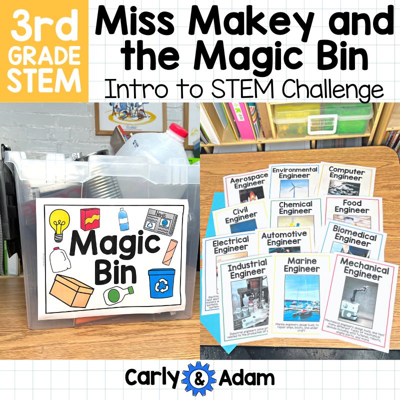 Intro to 3rd Grade STEM Miss Makey and the Magic Bin Read Aloud STEAM Challenge — preview 1
