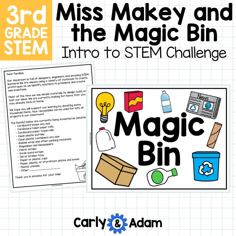 Intro to 3rd Grade STEM Miss Makey and the Magic Bin Read Aloud STEAM Challenge — preview 13