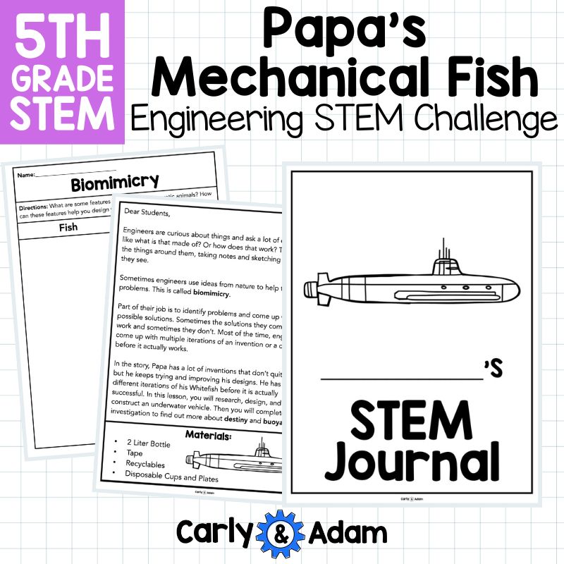 Papa's Mechanical Fish 5th Grade Engineering Read Aloud STEM Activity — preview 8