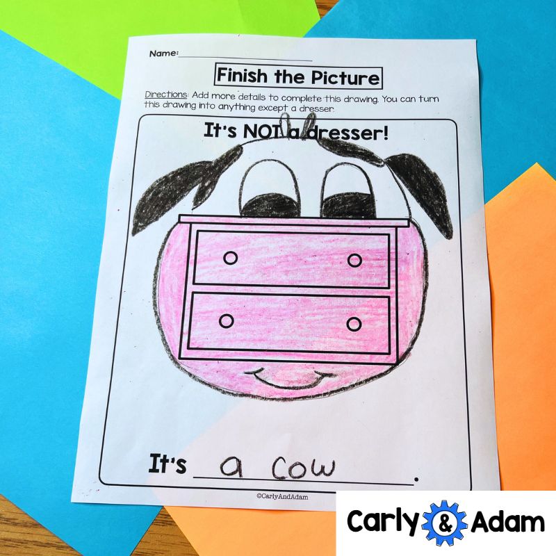 I Am Not A Chair Creativity Challenges - Finish the Picture Activities