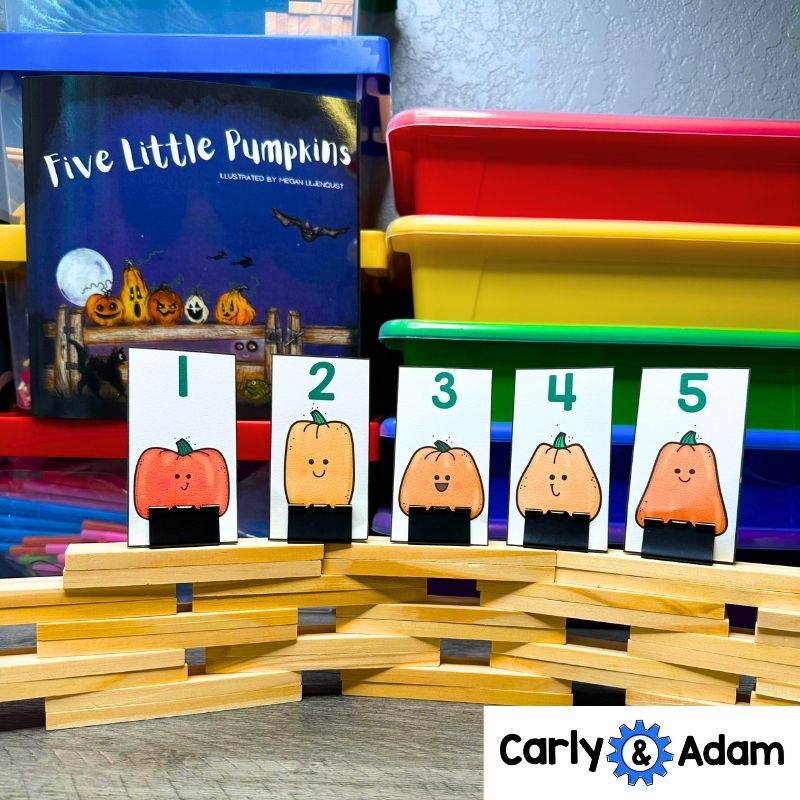 5 Little Pumpkins Nursery Rhyme Halloween STEM Lesson