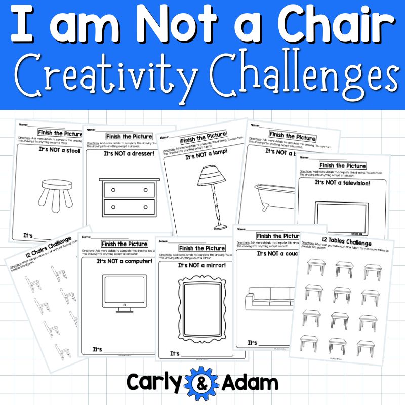 I Am Not A Chair Creativity Challenges - Finish the Picture Activities
