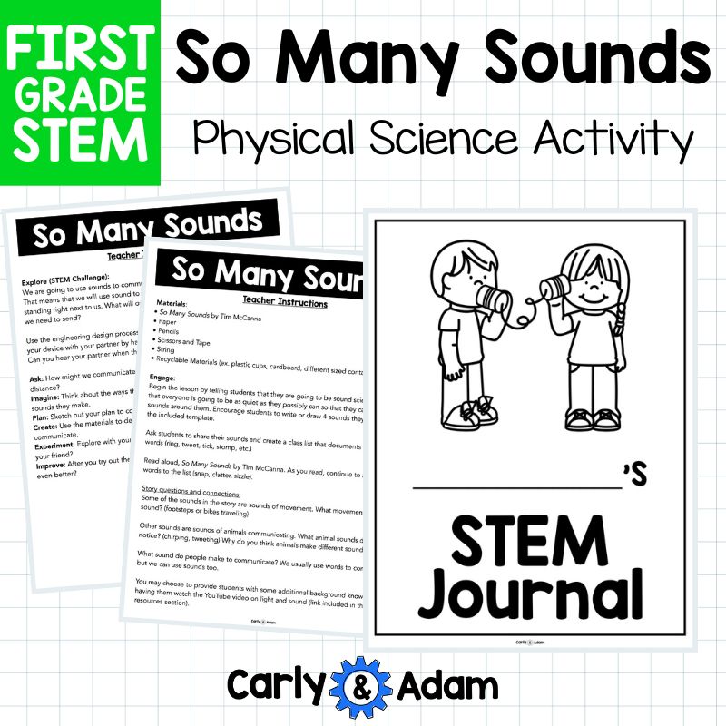1st Grade Science Lesson So Many Sounds Communication STEM Challenge — preview 6