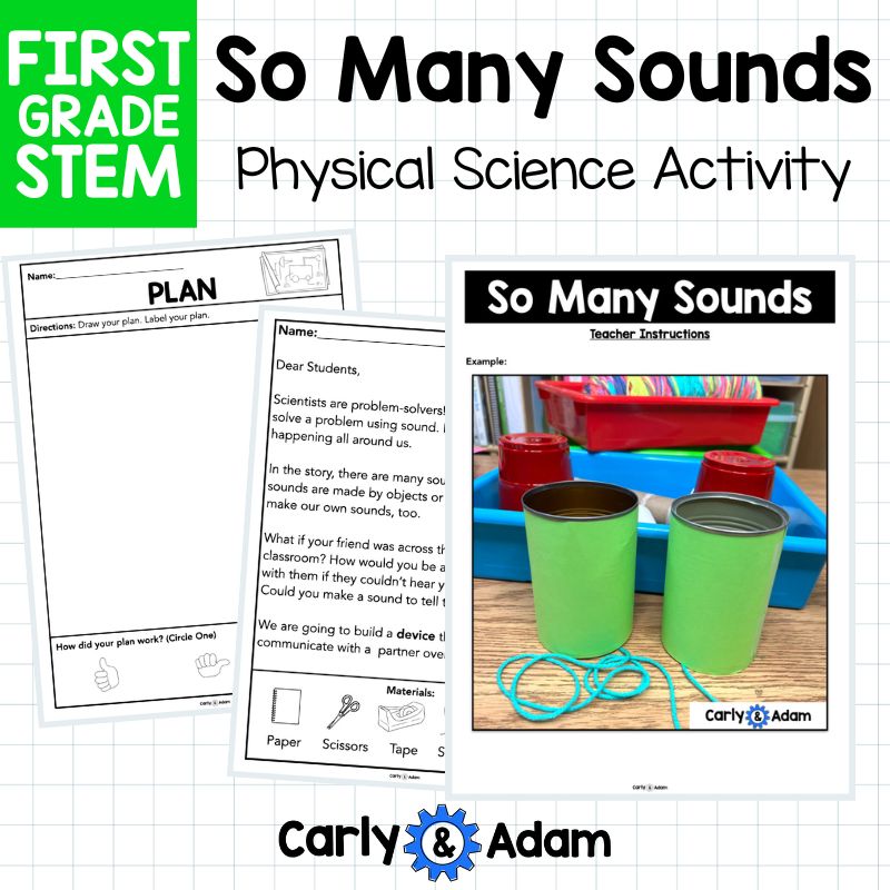 1st Grade Science Lesson So Many Sounds Communication STEM Challenge — preview 7