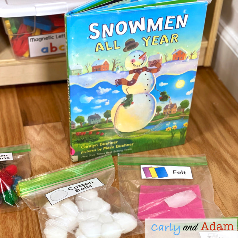 Snowmen All Year Winter Science Experiment READ ALOUD STEM Activity