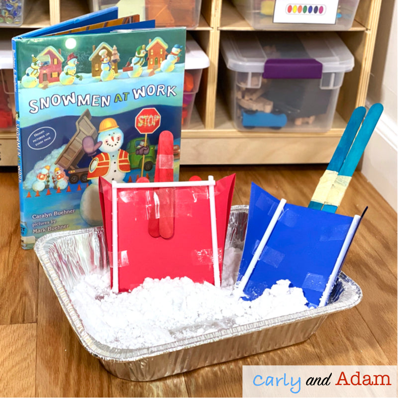 Snowmen at Work Winter READ ALOUD STEM Activity