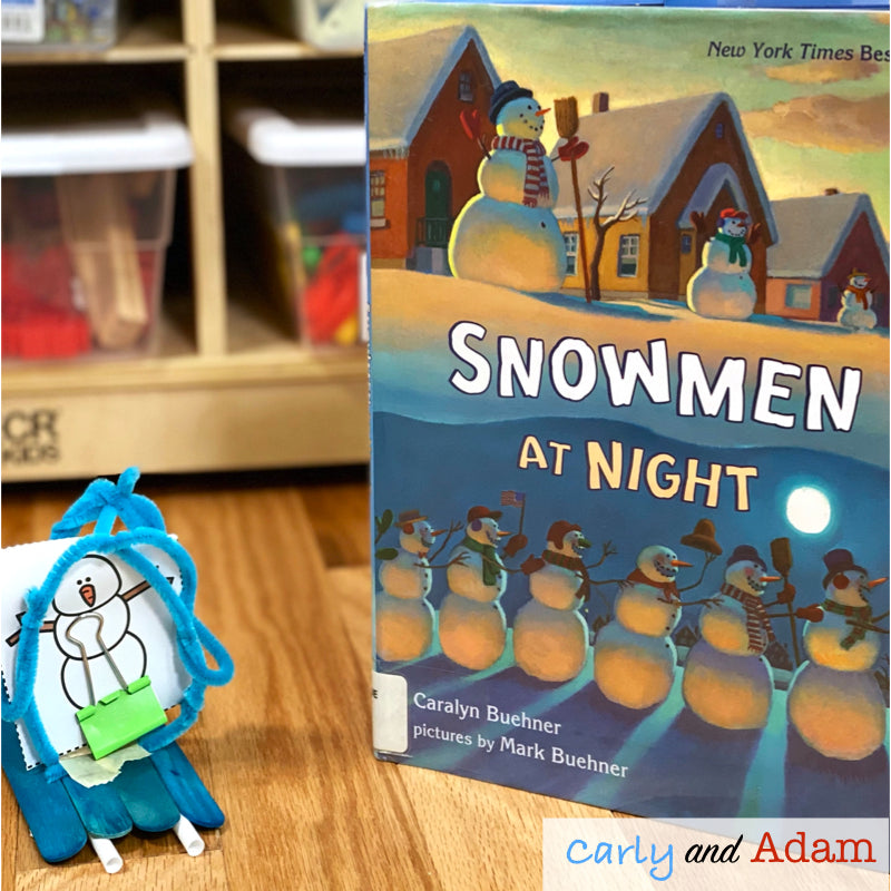 Snowmen at Night Winter READ ALOUD STEM Activity