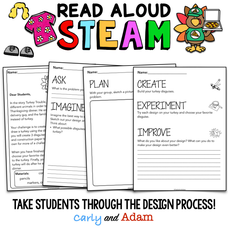 Turkey Trouble Thanksgiving READ ALOUD STEAM™ Activity